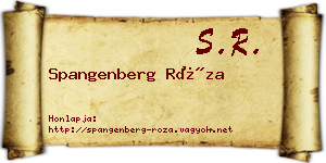 Spangenberg Róza névjegykártya
