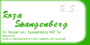 roza spangenberg business card